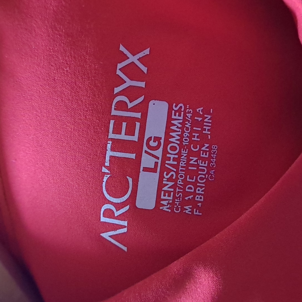 Arc'teryx red shirt large